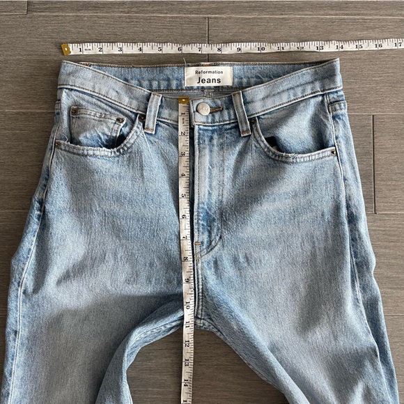 Reformation Liza High Rise Straight Crop Jeans In Montego Wash Size 26 - Picture 15 of 16